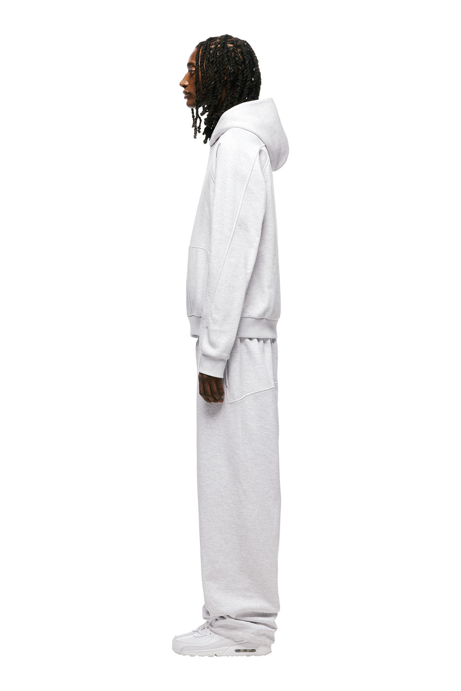 LIL CALM HOODIE HELLGRAU MELIERT