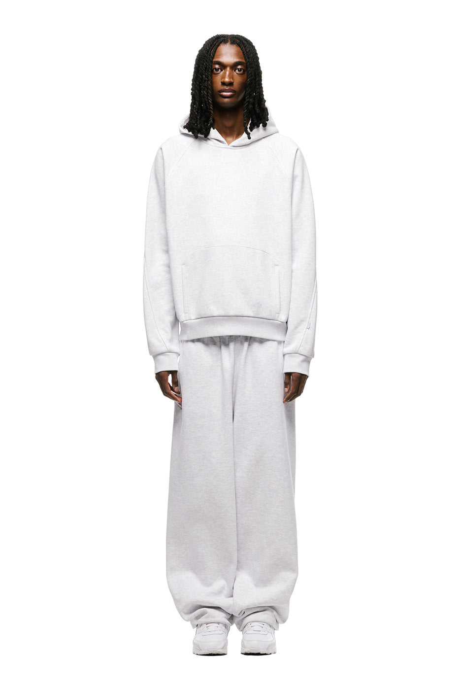 LIL CALM HOODIE HELLGRAU MELIERT