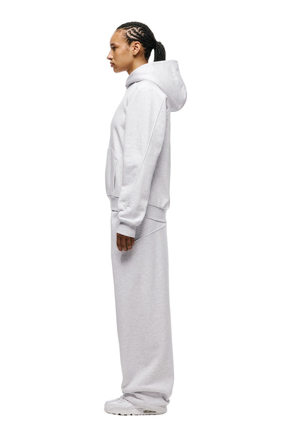 LIL CALM HOODIE HELLGRAU MELIERT