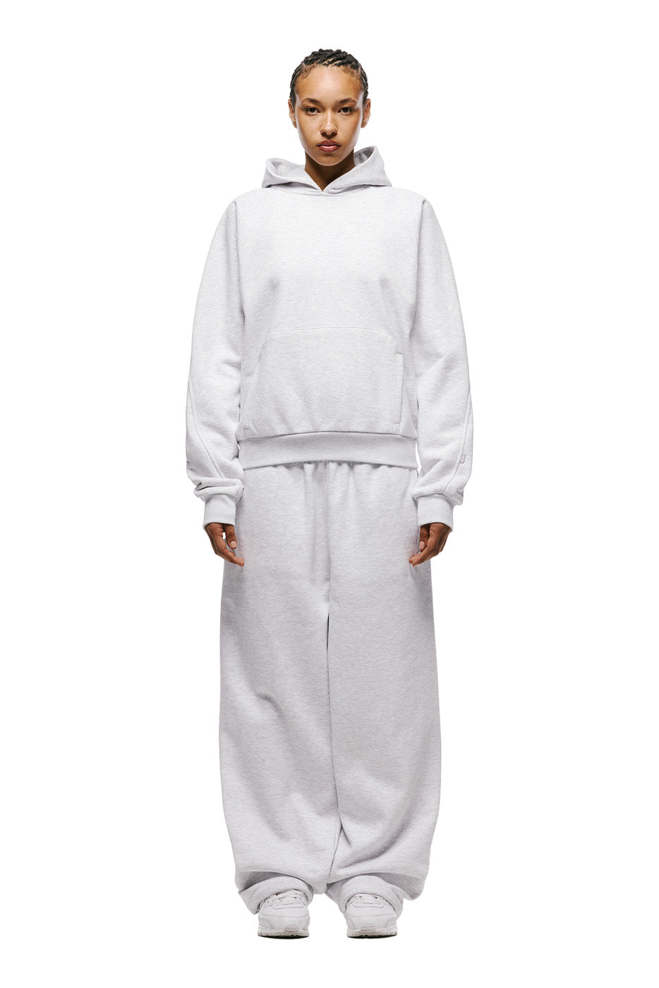 LIL CALM HOODIE HELLGRAU MELIERT