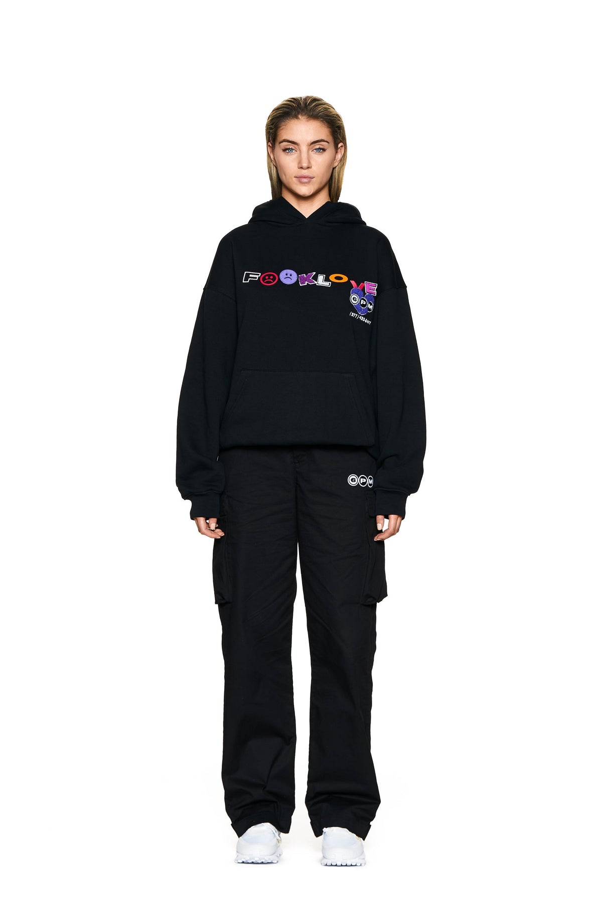 FUCK LOVE HOODIE SCHWARZ