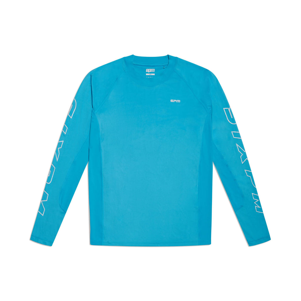 6PM SPORTS LONGSLEEVE AQUA-BLAU