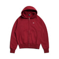 REISSVERSCHLUSS-HOODIE WEINROT