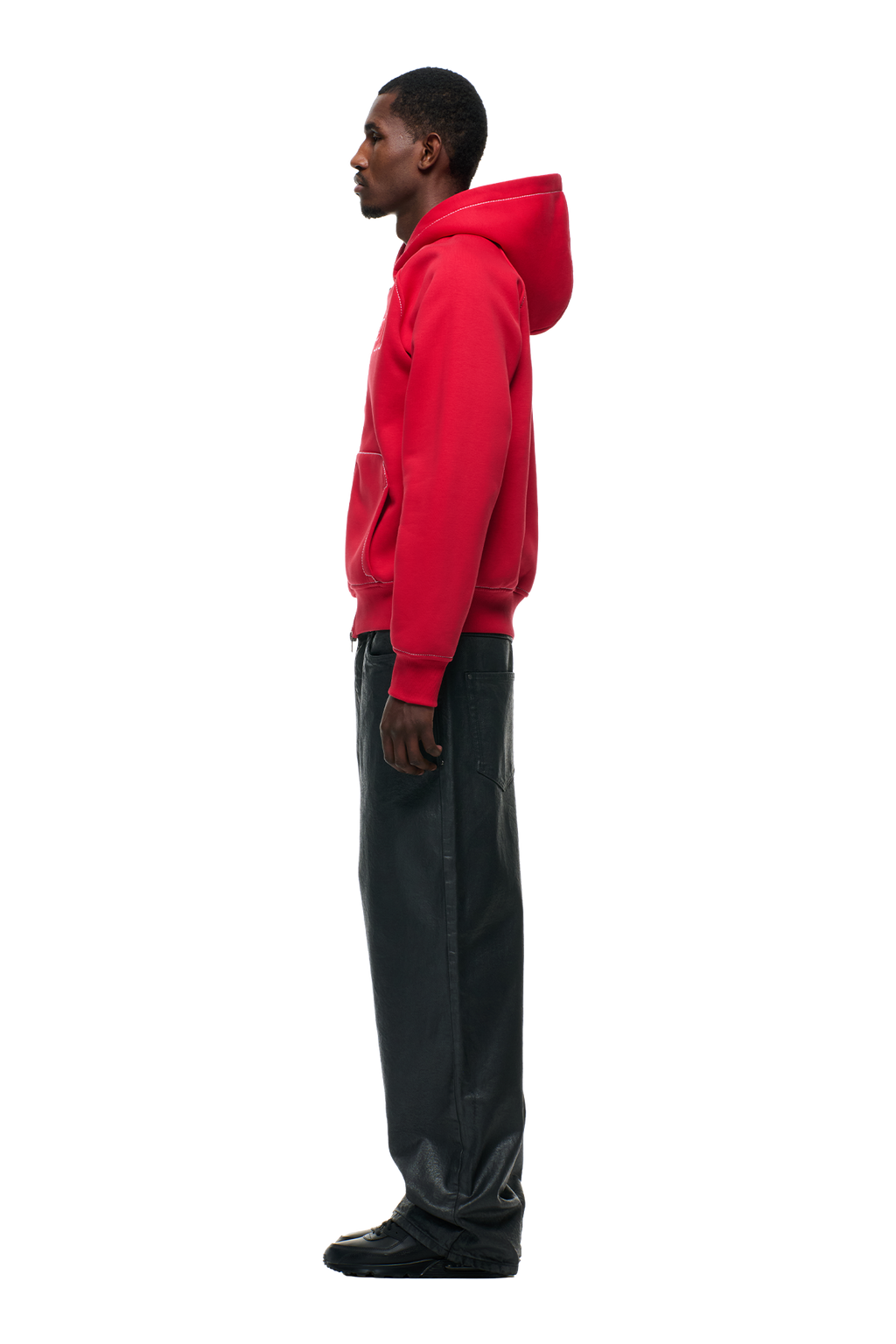 WORDMARK ZIPPER-HOODIE TOMATENROT