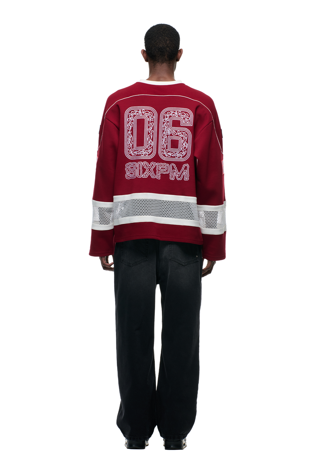 WEINROTES EISHOCKEY-TRIKOT-ORNAMENT