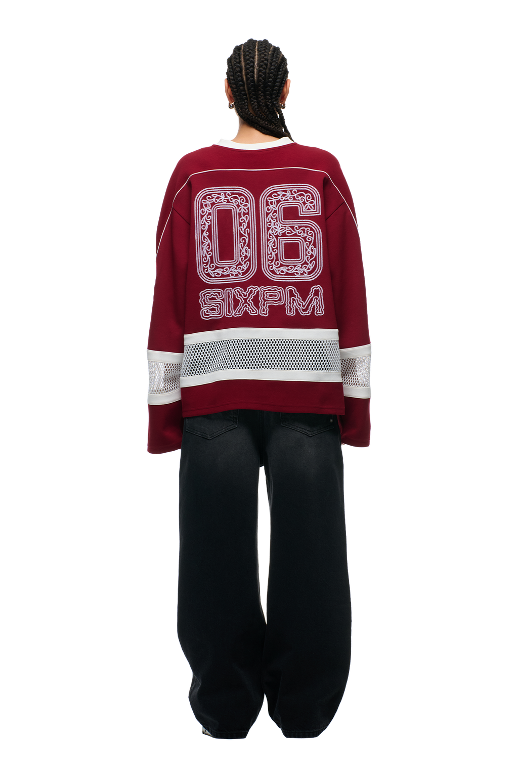 WEINROTES EISHOCKEY-TRIKOT-ORNAMENT