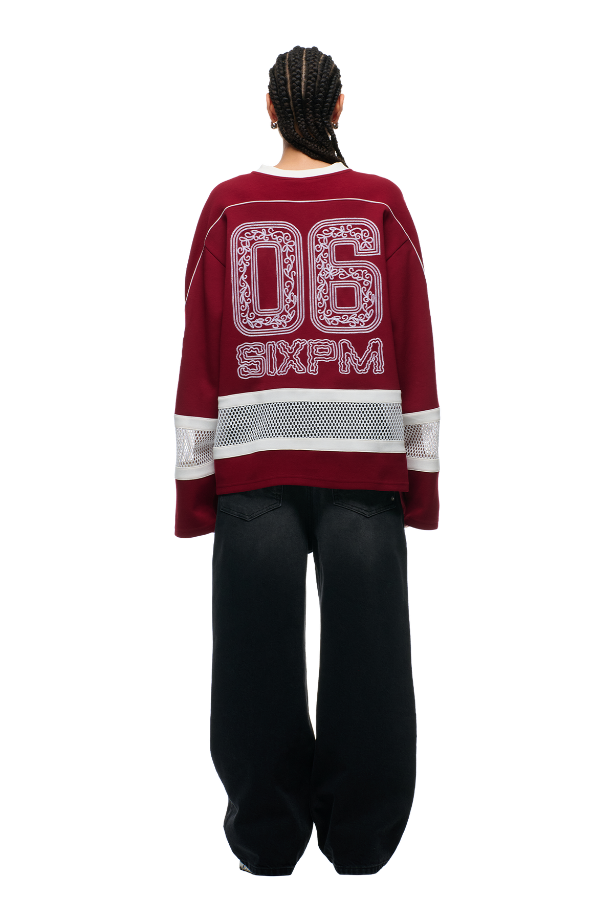 WEINROTES EISHOCKEY-TRIKOT-ORNAMENT
