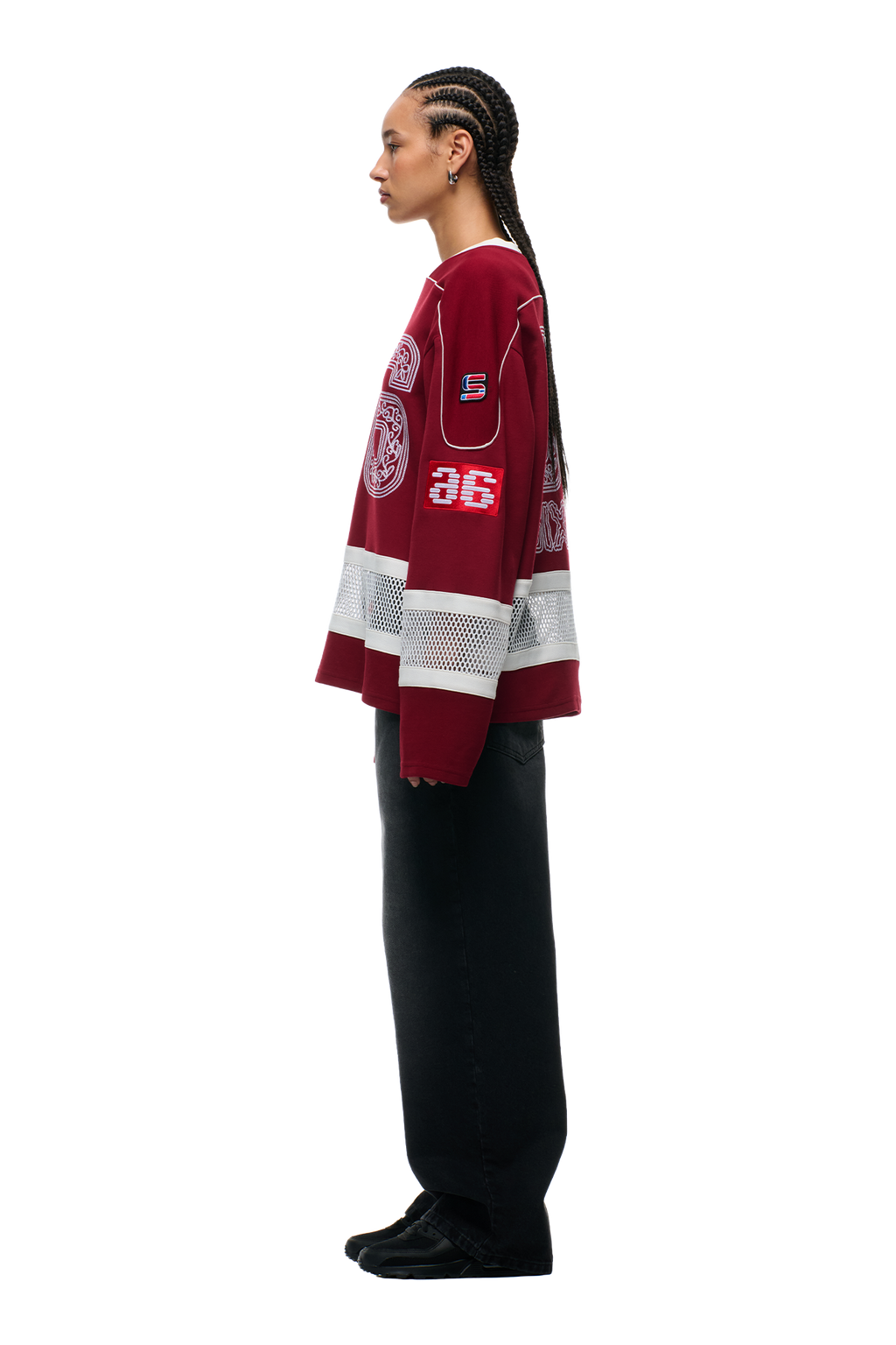 WEINROTES EISHOCKEY-TRIKOT-ORNAMENT