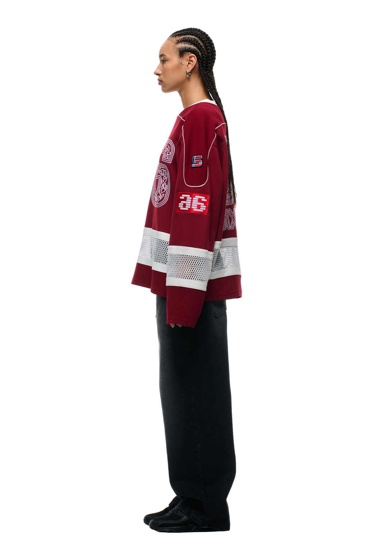 WEINROTES EISHOCKEY-TRIKOT-ORNAMENT