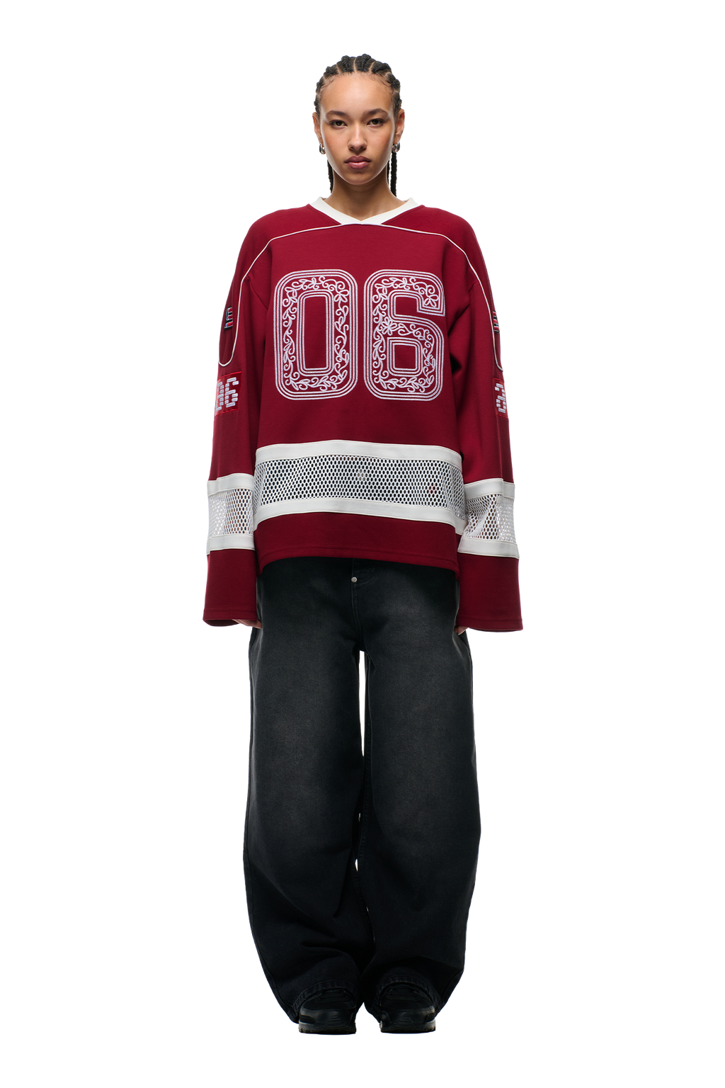 WEINROTES EISHOCKEY-TRIKOT-ORNAMENT