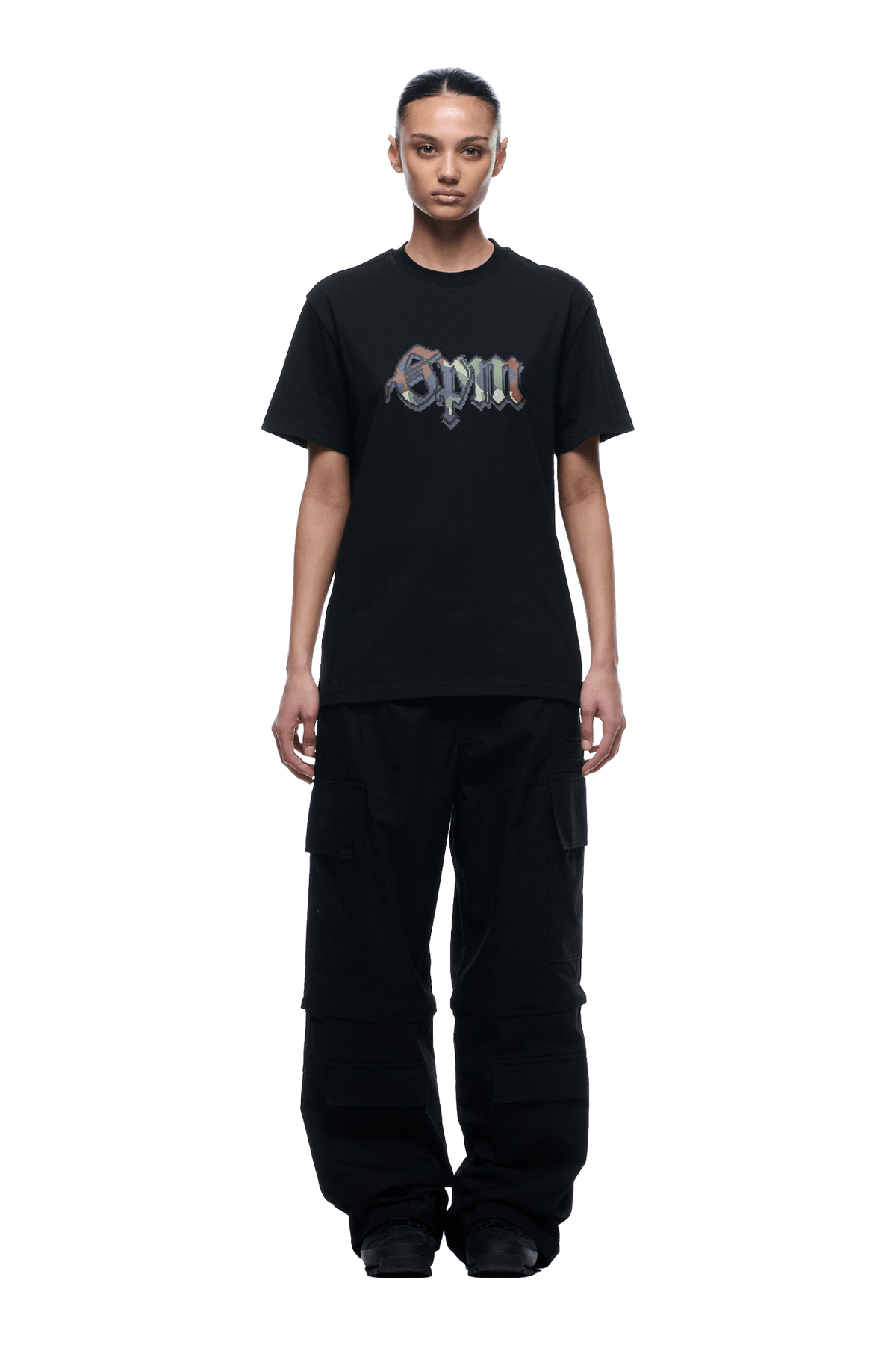 OLD ENGLISH CAMO T-SHIRT SCHWARZ