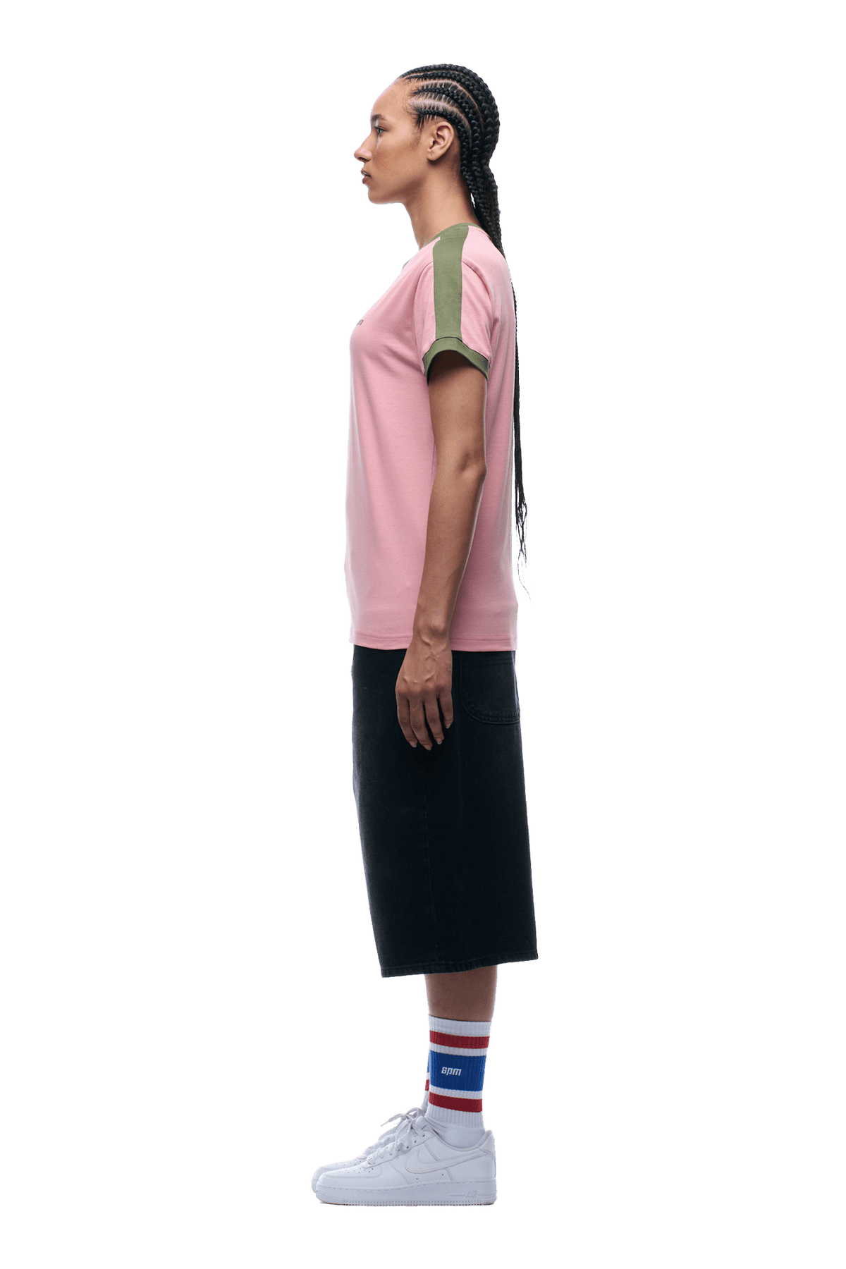 SLIM-FIT RINGER-T-SHIRT PINK