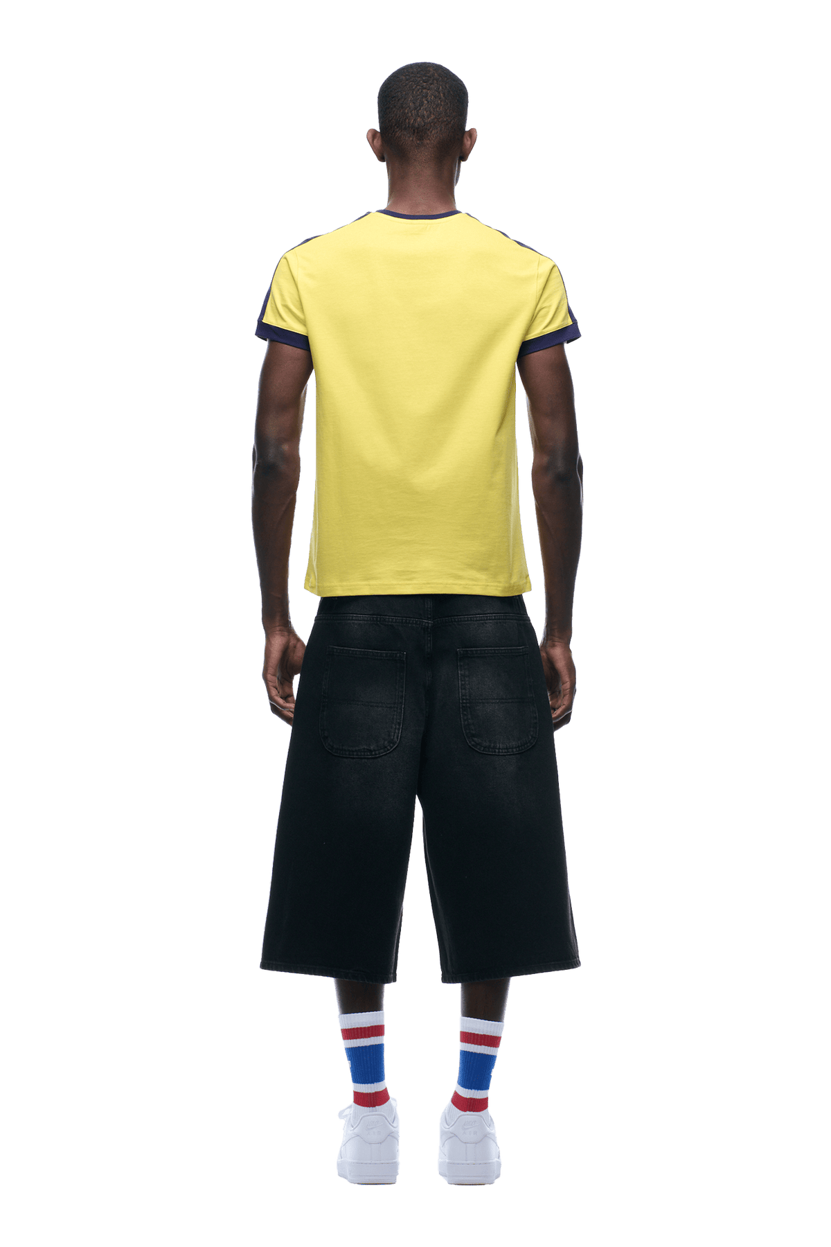SLIM FIT RINGER-SHIRT GELB