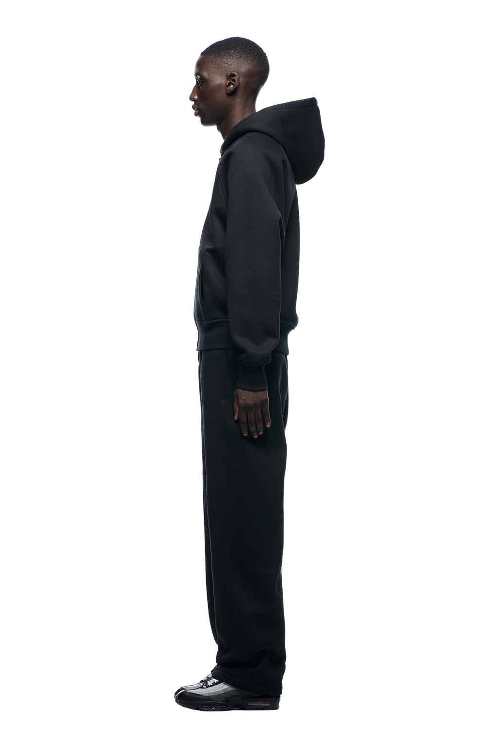 6PM+ SLIM ZIP-HOODIE FADED BLACK