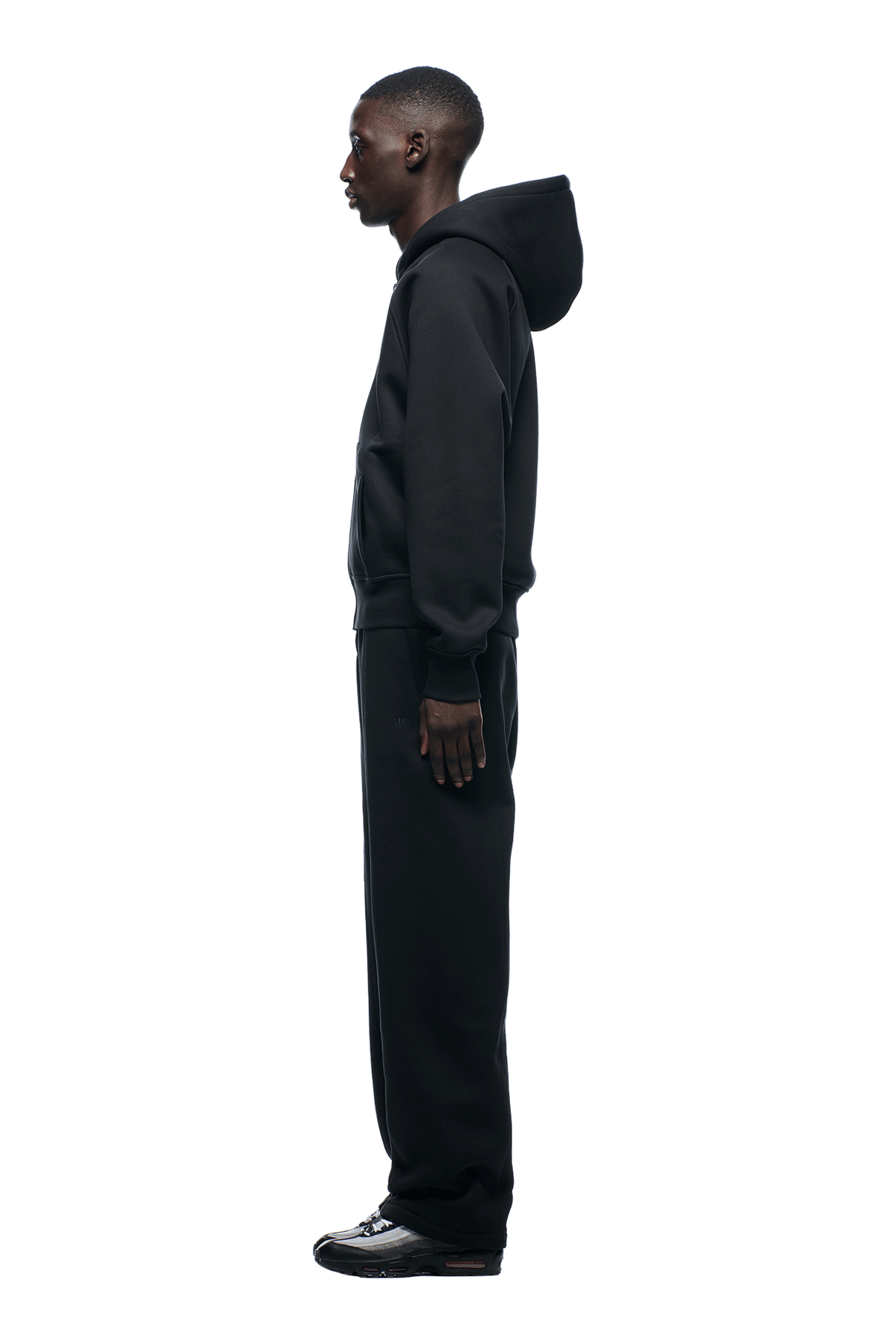 6PM+ SLIM ZIP-HOODIE FADED BLACK