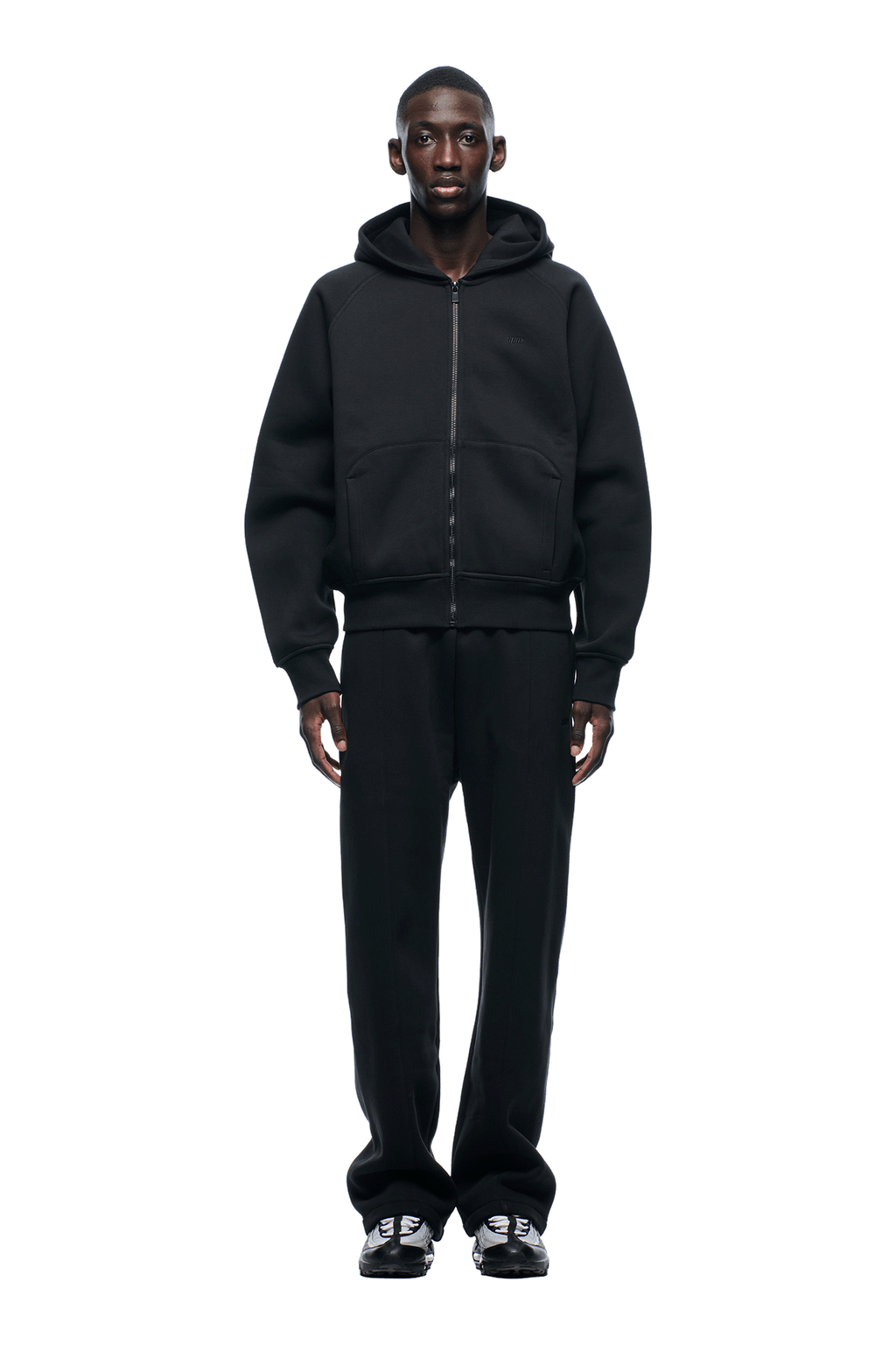 6PM+ SLIM ZIP-HOODIE FADED BLACK
