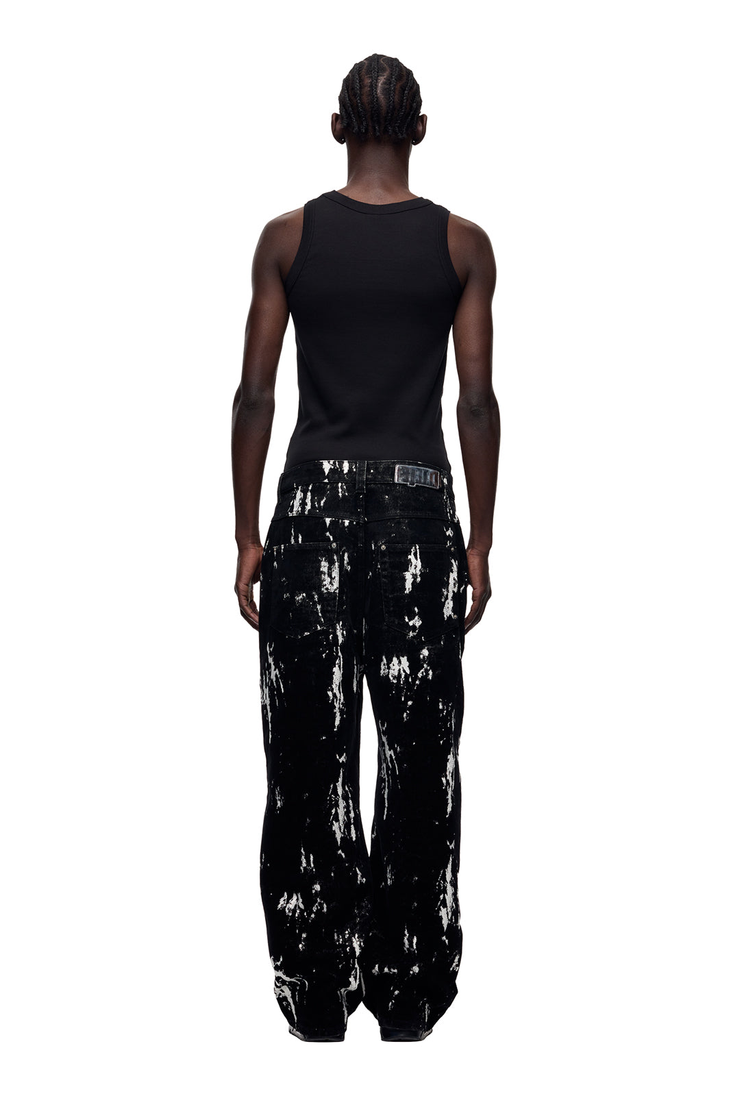 SPECKLED VELVET DENIM BLACK/WHITE