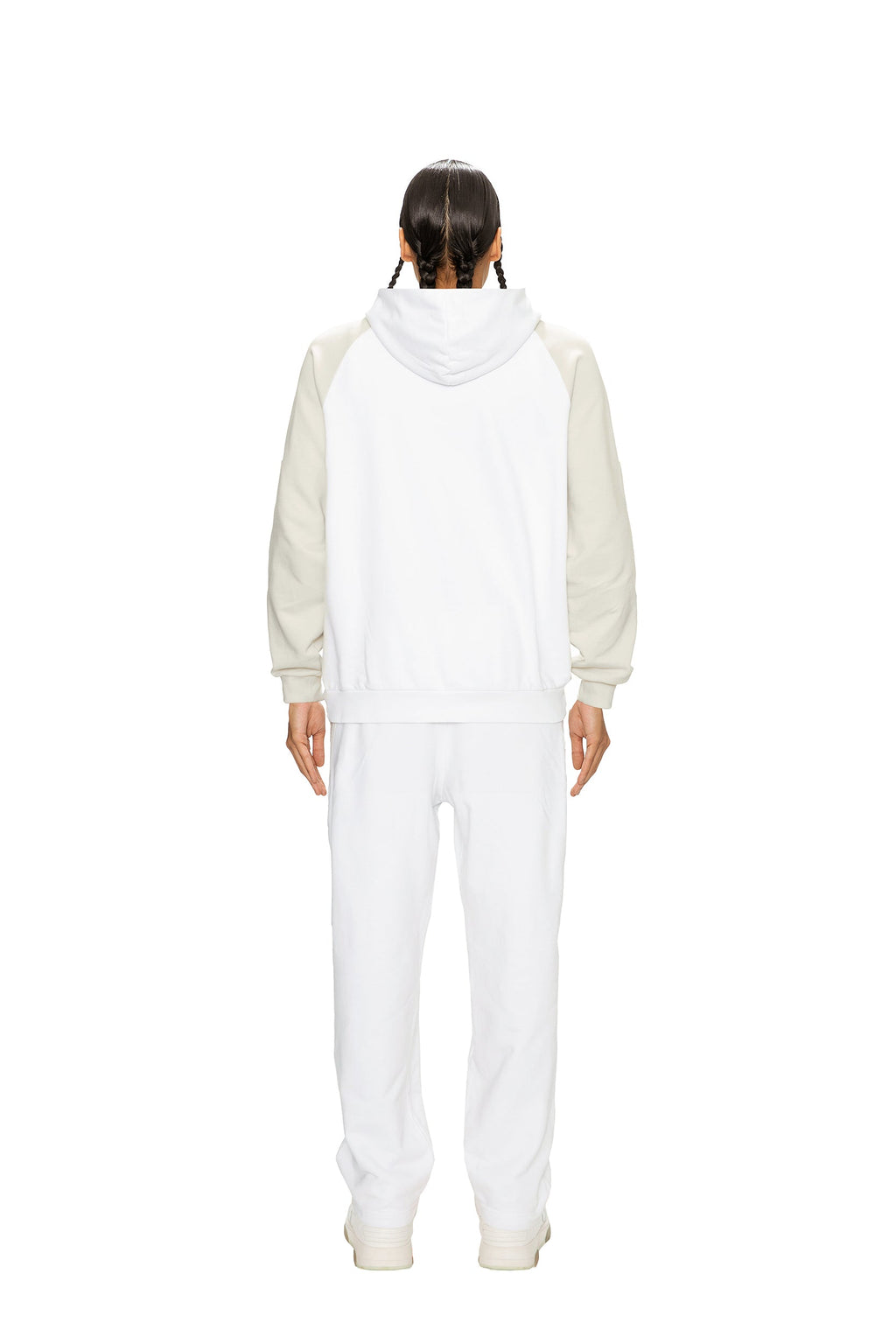 2-TONE HOODIE WEISS