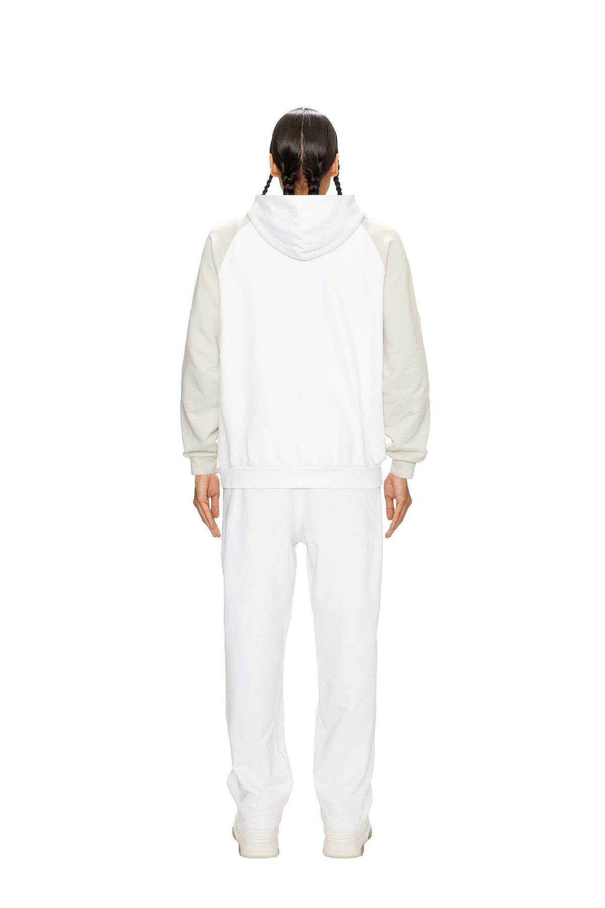 2-TONE HOODIE WEISS