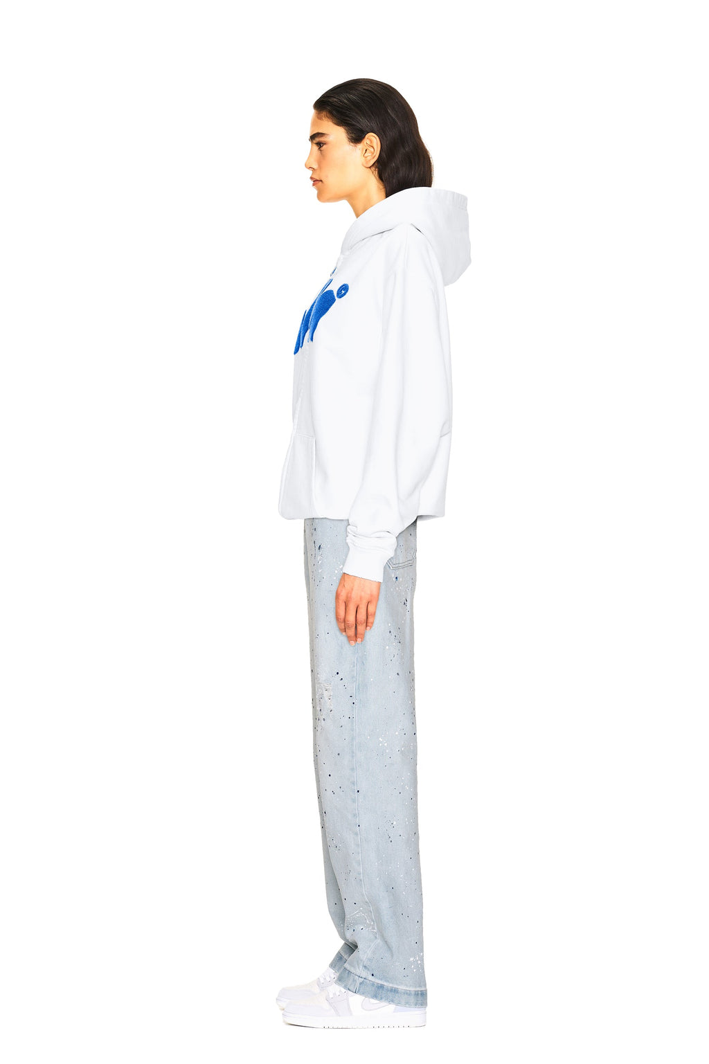 LOGO-ZIP-HOODIE WEISS