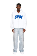 LOGO-ZIP-HOODIE WEISS