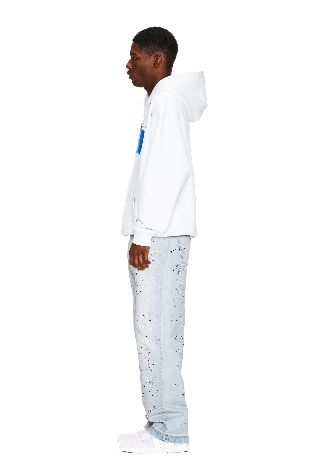 LOGO-ZIP-HOODIE WEISS