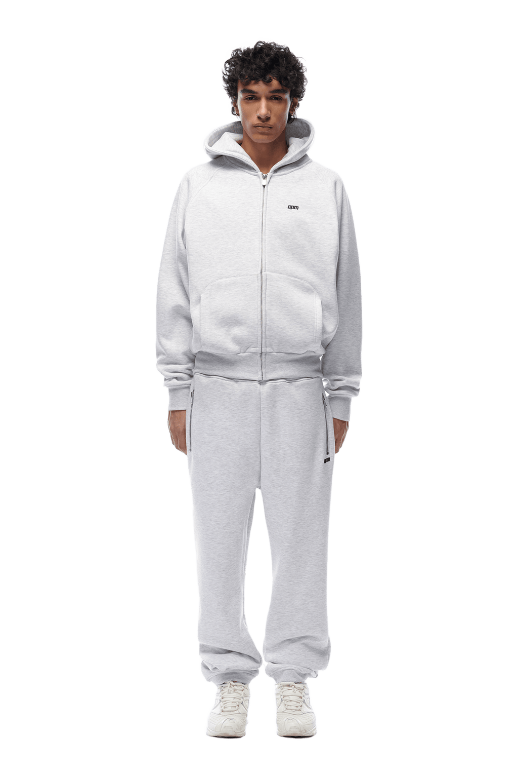 ZIP-HOODIE HELLGRAU