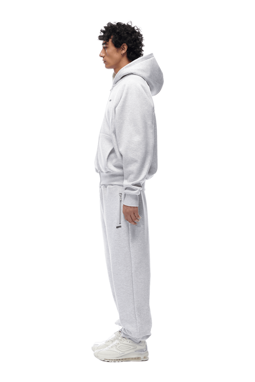 ZIP-HOODIE HELLGRAU
