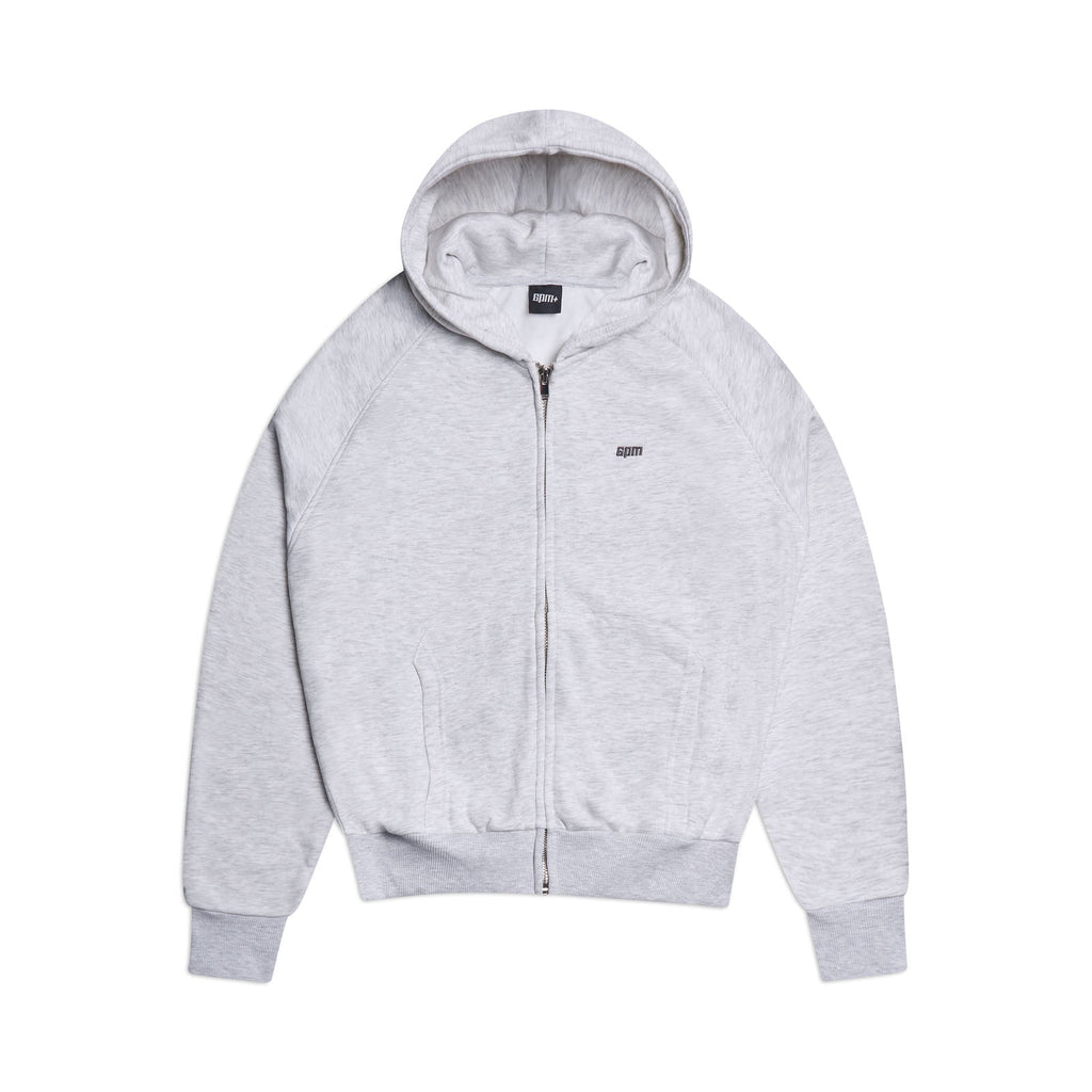ZIP-HOODIE HELLGRAU