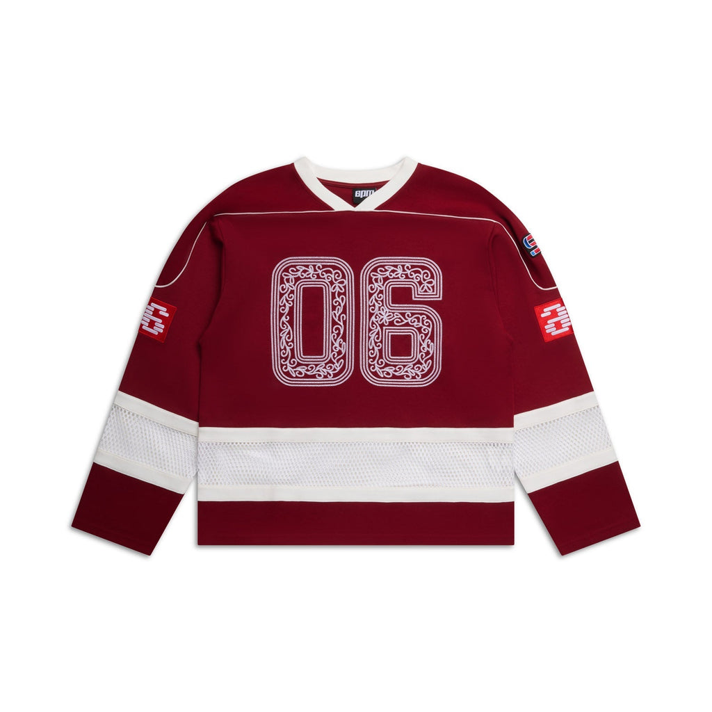 WEINROTES EISHOCKEY-TRIKOT-ORNAMENT