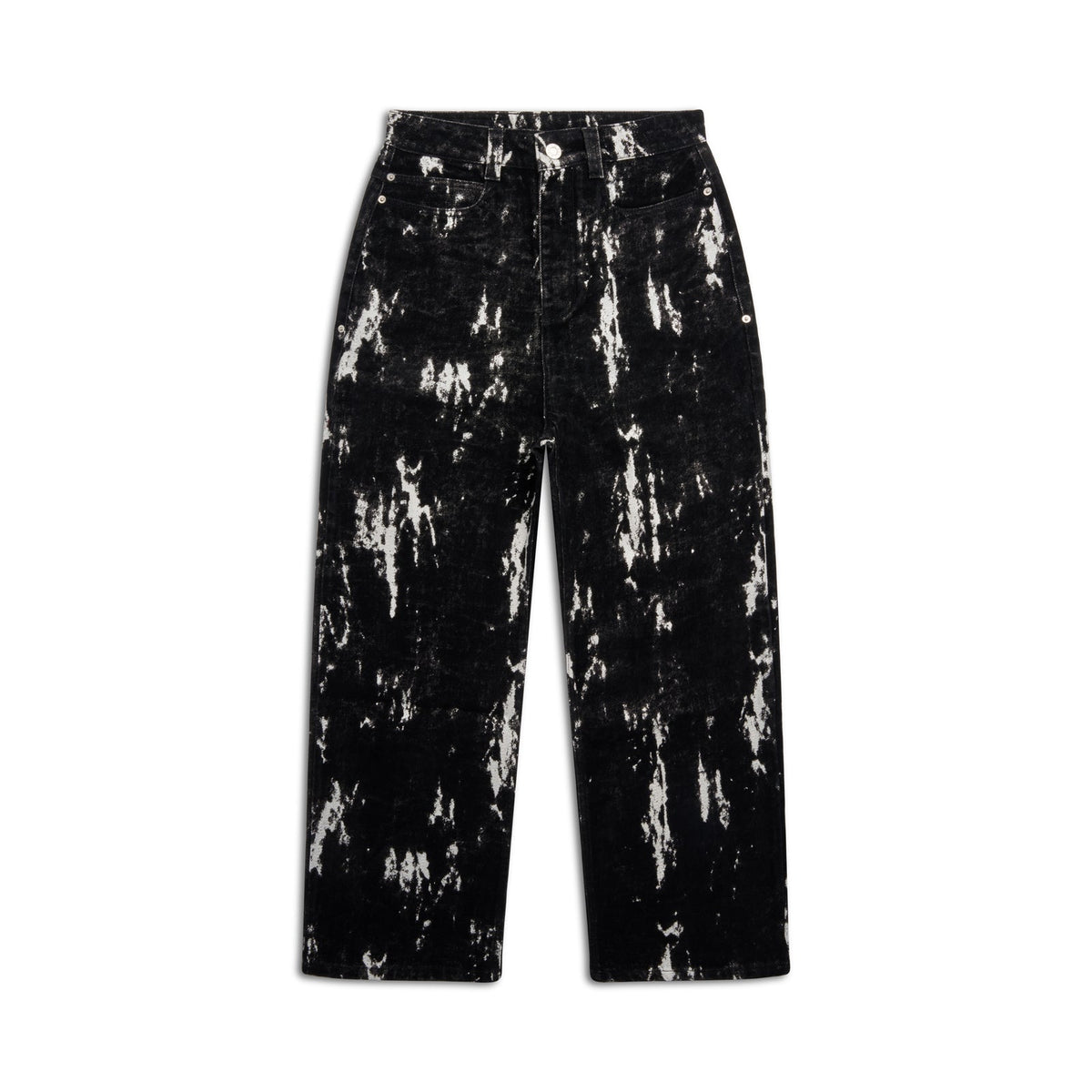 SPECKLED VELVET DENIM BLACK/WHITE