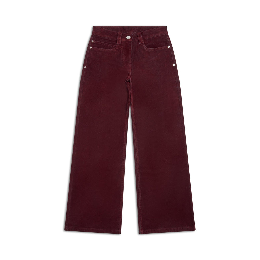 DAMEN VELVET DENIM BORDEAUXROT