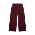 DAMEN VELVET DENIM BORDEAUXROT