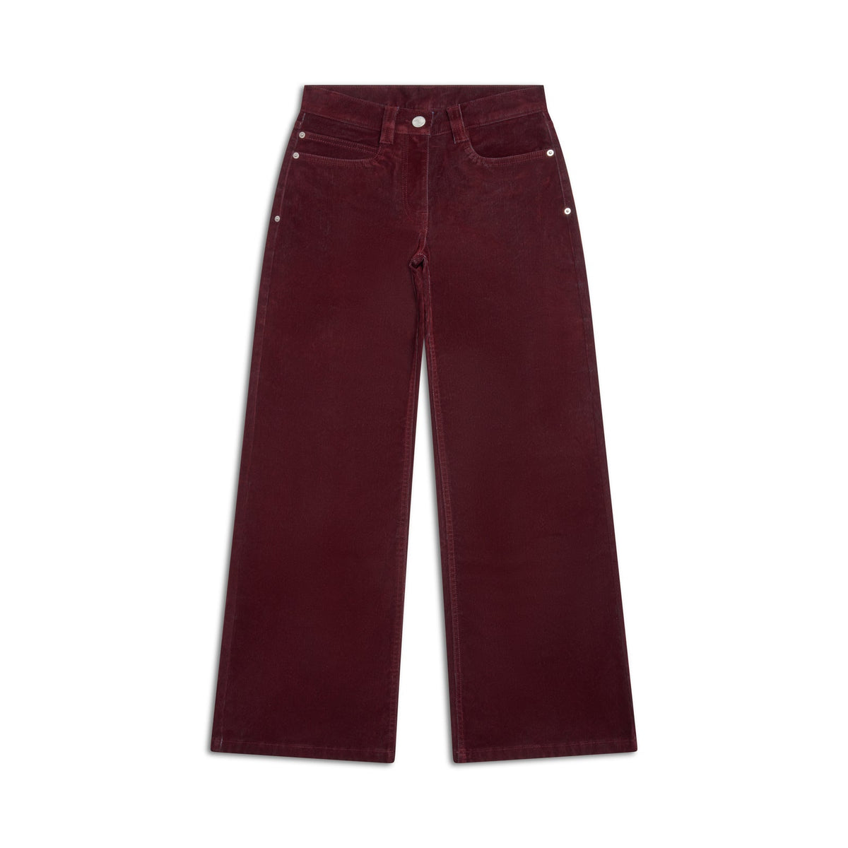 DAMEN VELVET DENIM BORDEAUXROT