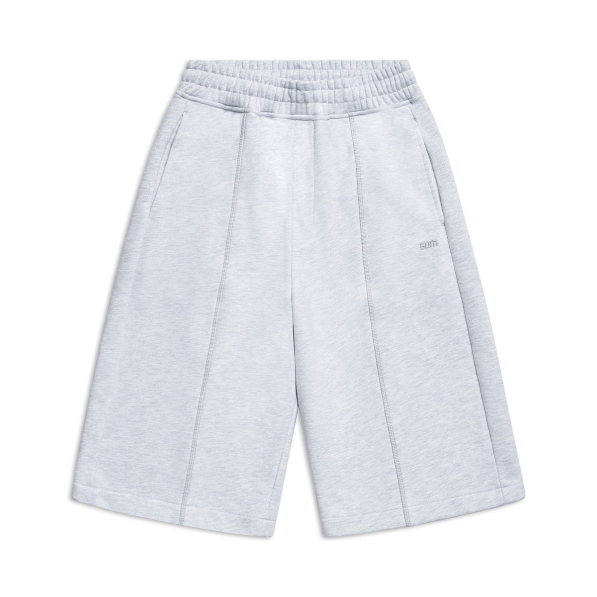 6PM+ LANGE SHORTS HELLGRAU MELIERT