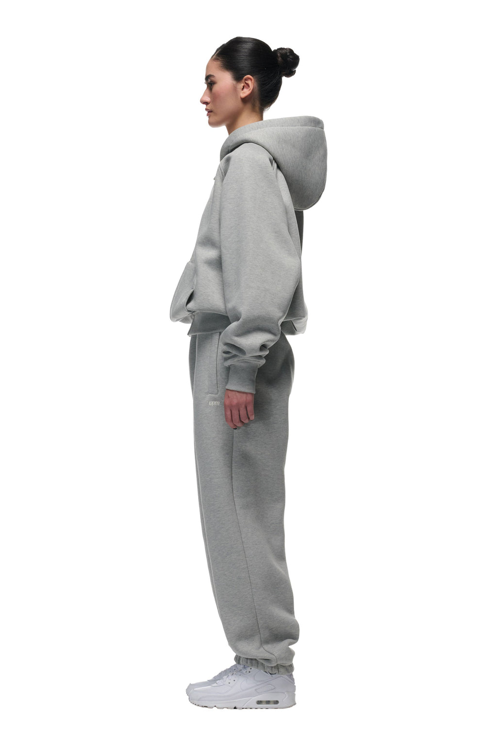 ZIP HOODIE GREY MELANGE
