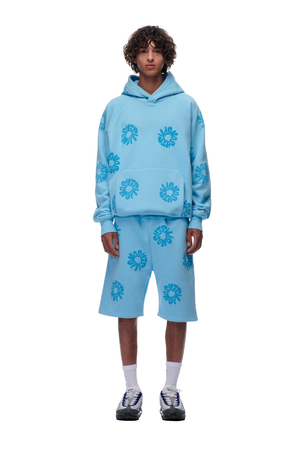 BLUMEN-HOODIE BABYBLAU