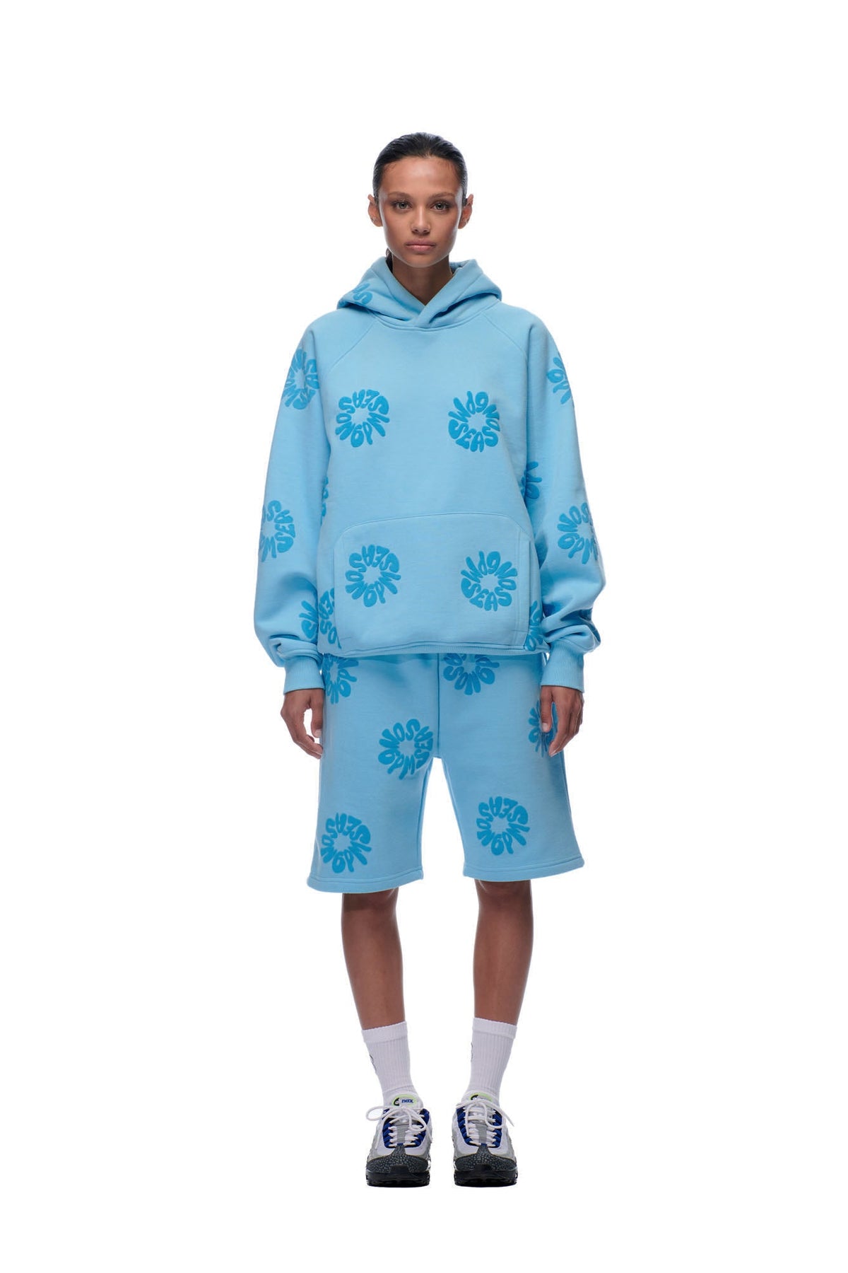 BLUMEN-HOODIE BABYBLAU
