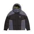 FARBBLOCK-PUFFERJACKE SCHWARZ/ANTHRAZIT