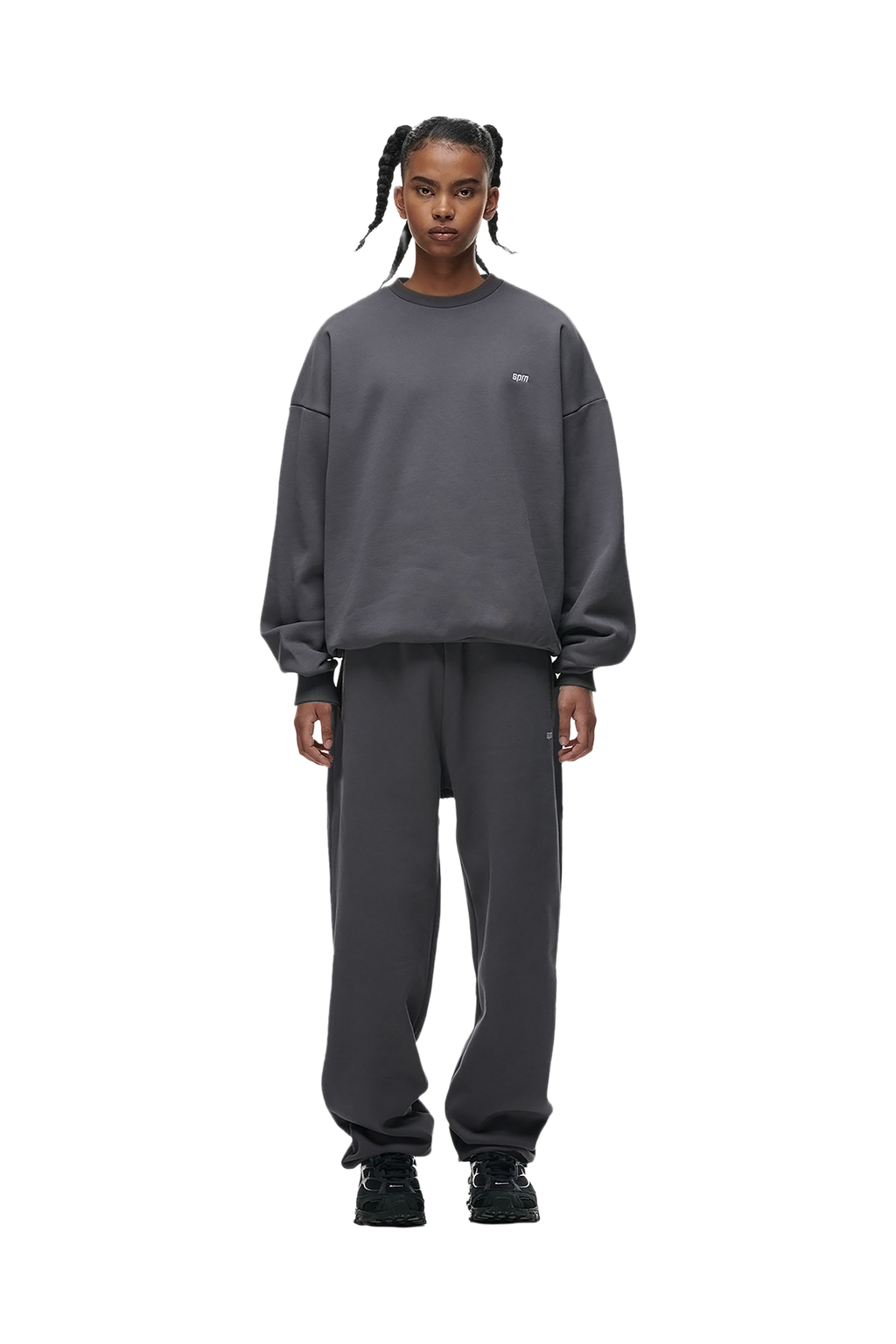 RUNDHALSSHIRT ANTHRAZIT