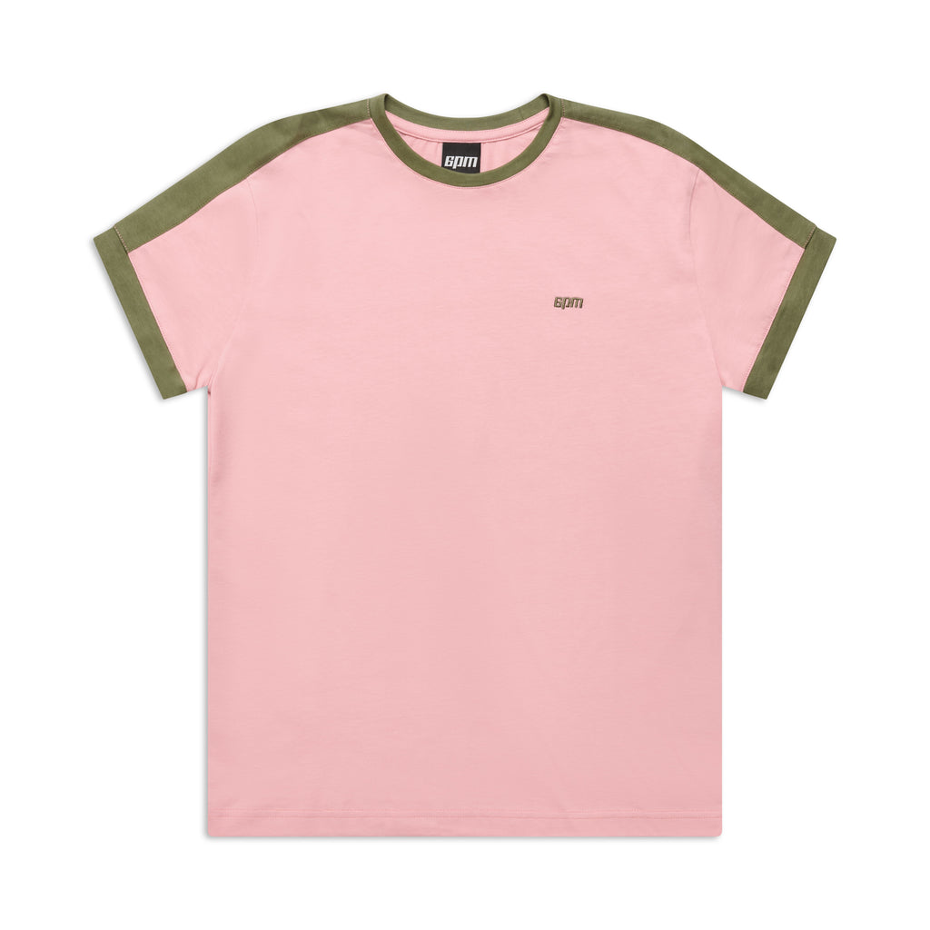 SLIM-FIT RINGER-T-SHIRT PINK