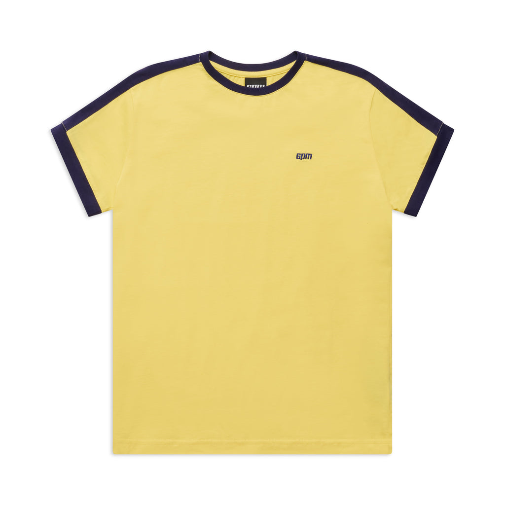 SLIM FIT RINGER-SHIRT GELB
