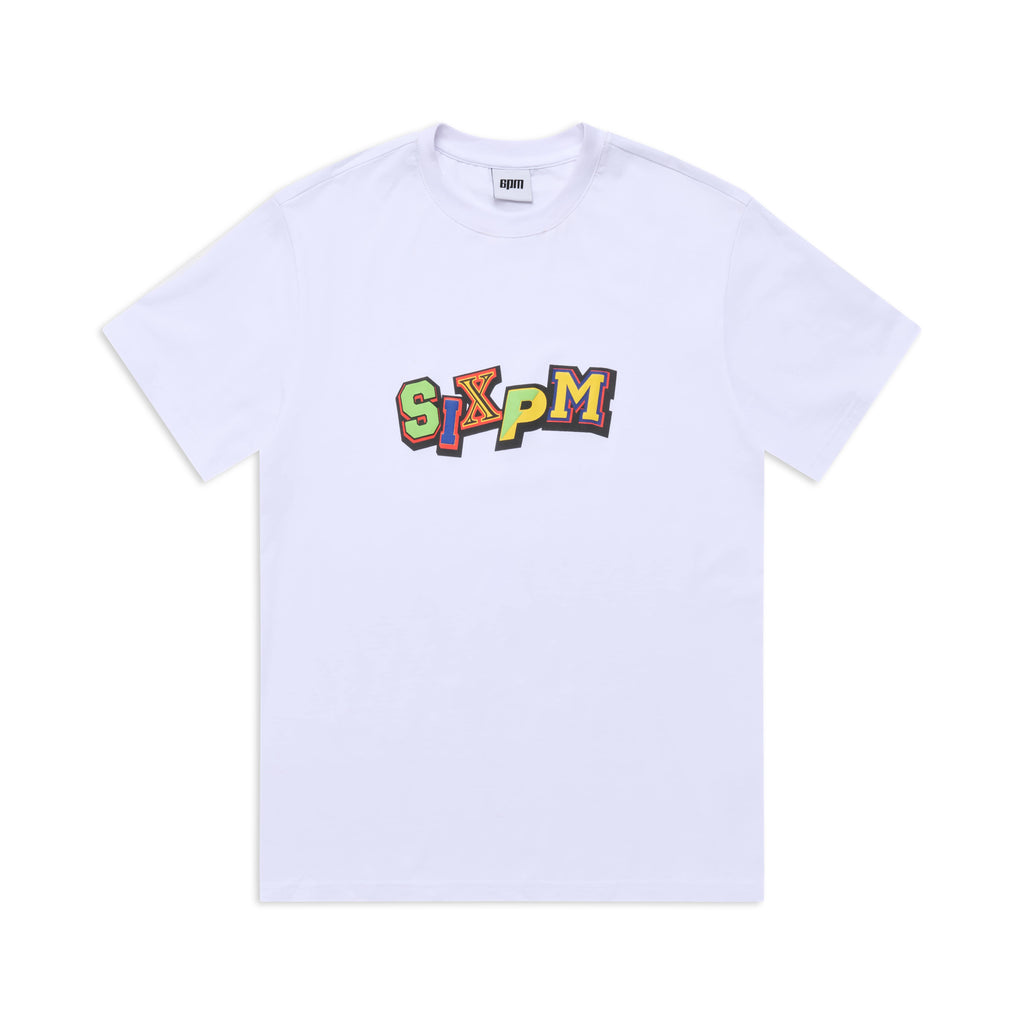 MULTI FONT TEE WHITE