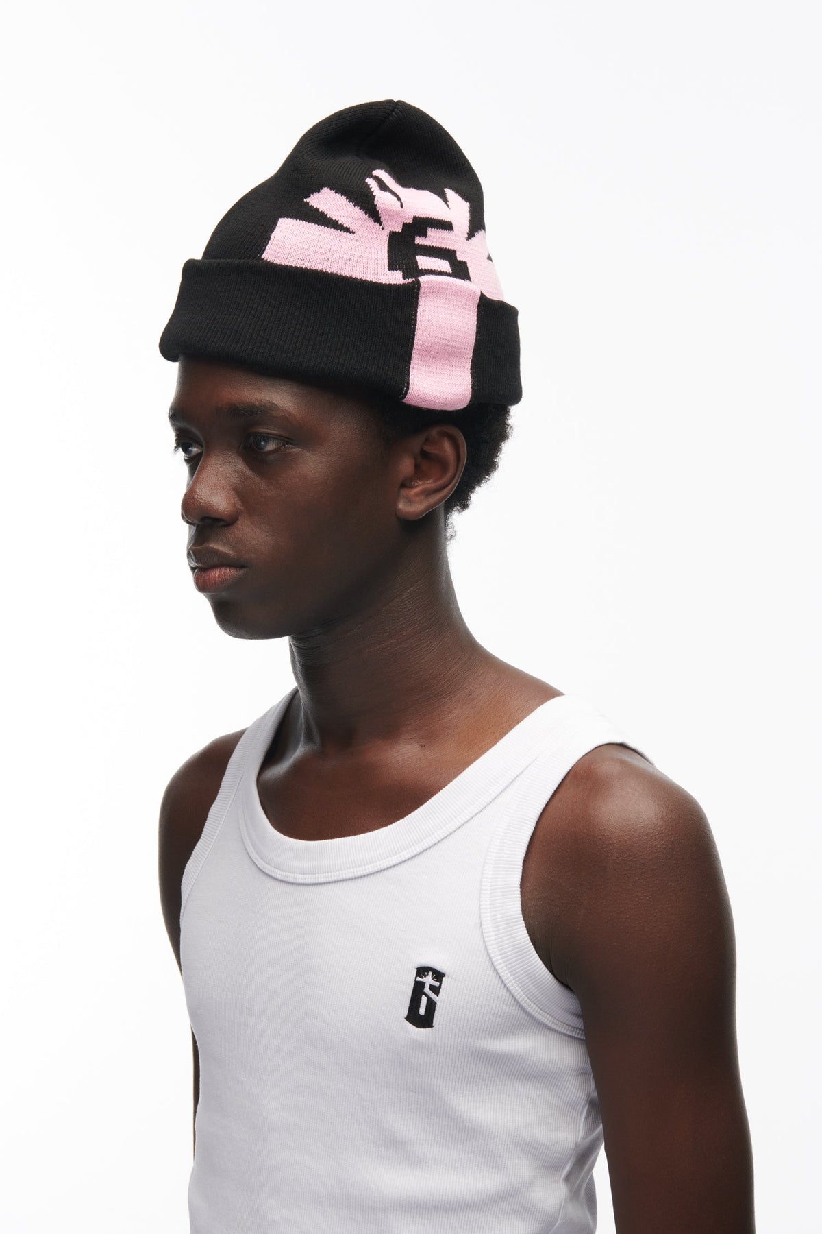LOGO-BEANIE SCHWARZ