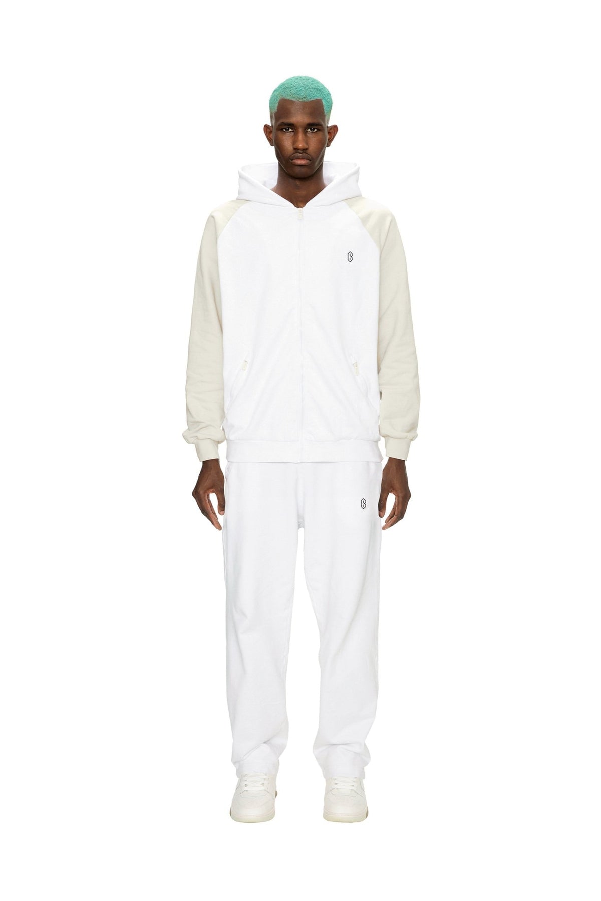 2-TONE HOODIE WEISS