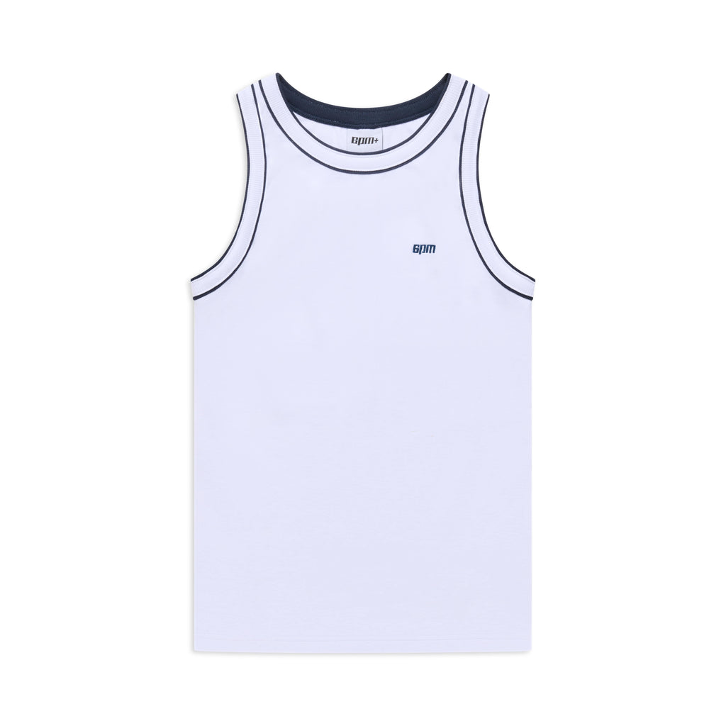 TANKTOP WEISS/NAVY