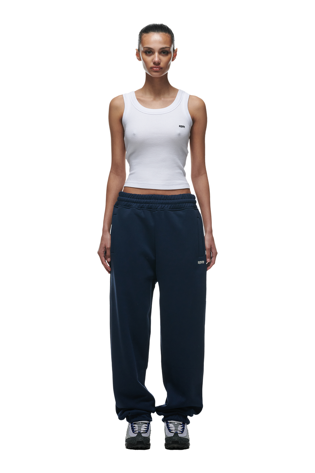 JOGGINGHOSE MIT BÜNDCHEN MARINEBLAU