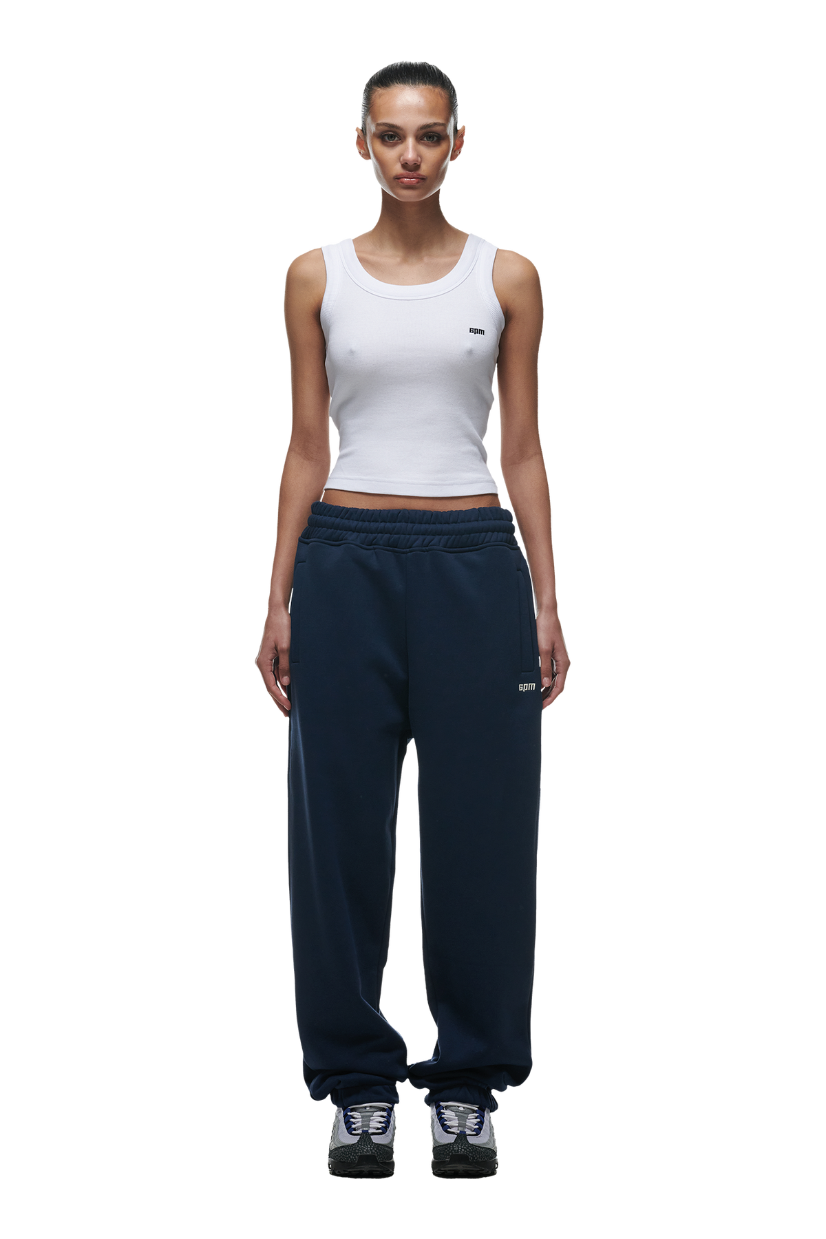 JOGGINGHOSE MIT BÜNDCHEN MARINEBLAU
