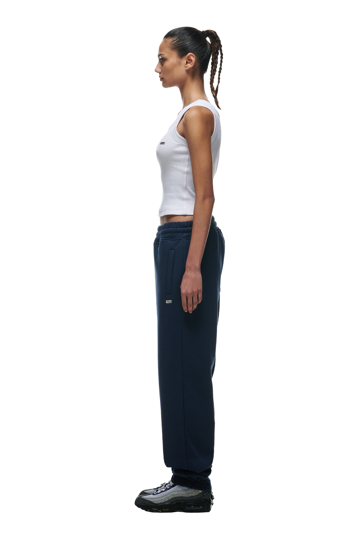 JOGGINGHOSE MIT BÜNDCHEN MARINEBLAU